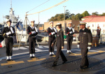 WEB Rear Admiral inspecting guard